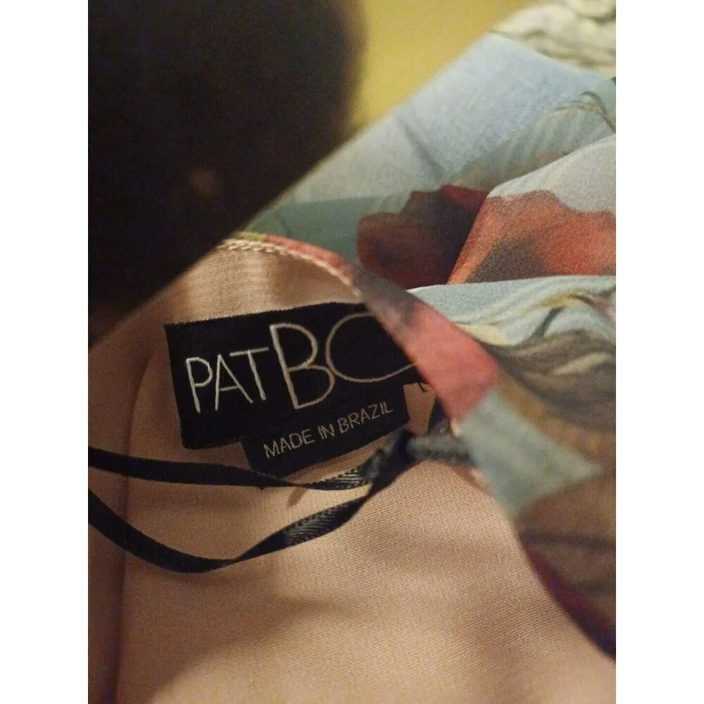 PatBO $495 Silk Peony Print Puff Sleeve Blouse Sz 34/2 NWT - Picture 4 of 5